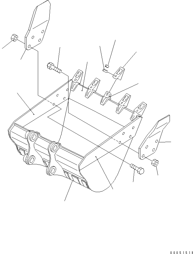 Excavators Komatsu / PC220LC-8 S/N 80001-80376(pc220l9c) / BUCKET ? 1.26M3 ? 1400MM (VERTICAL PIN TYPE)(#80001-)(360660 : T1510-01J2)