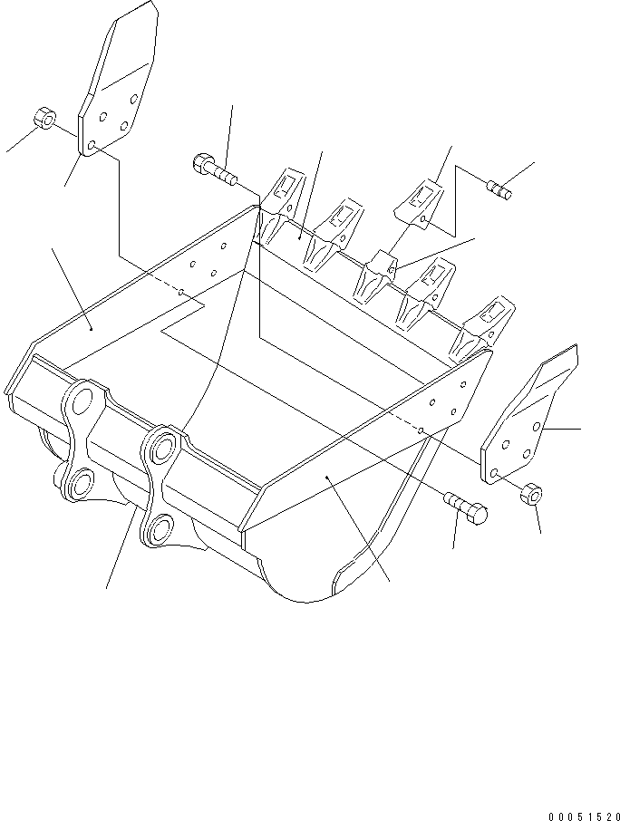 Excavators Komatsu / PC220LC-8 S/N 80001-80376(pc220l9c) / BUCKET ? 1.26M3 ? 1400MM (HORIZONTAL PIN TYPE)(#80001-)(360670 : T1510-01J4)