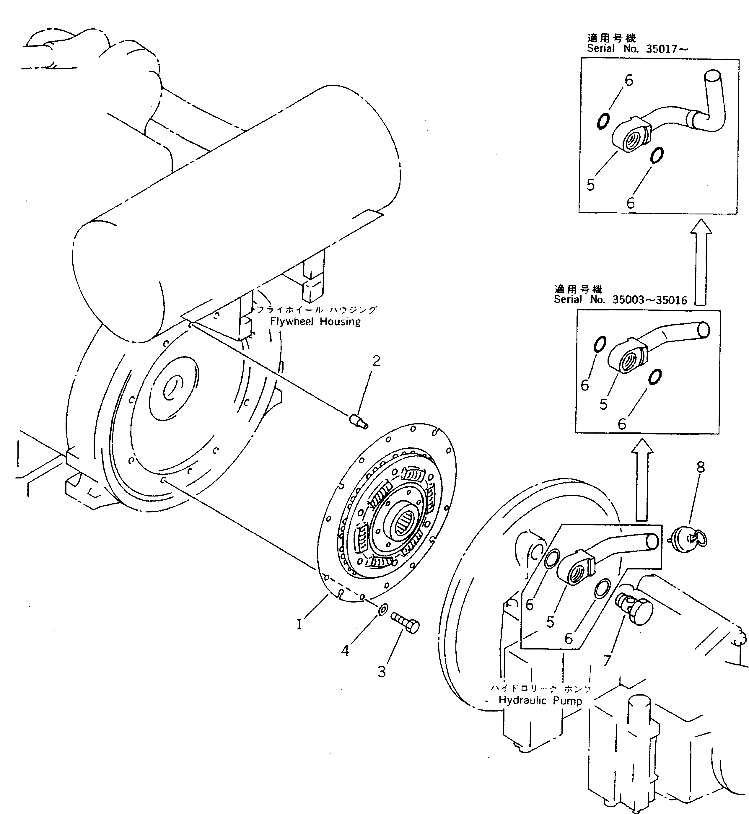 Excavators Komatsu / PC220LC-5 S/N 35001-UP(pc220lcc) / DAMPER(030020 : 1011)