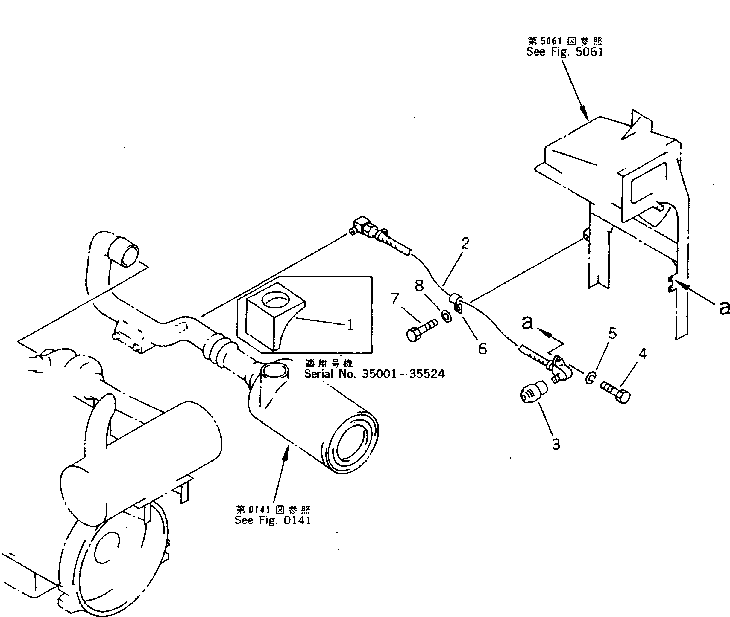 Excavators Komatsu / PC220LC-5 S/N 35001-UP(pc220lcc) / AIR CLEANER CONNECTION(030030 : 1101)