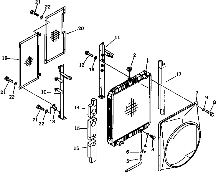 Excavators Komatsu / PC220LC-5 S/N 35001-UP(pc220lcc) / RADIATOR(#35001-35447)(030040 : 1201)