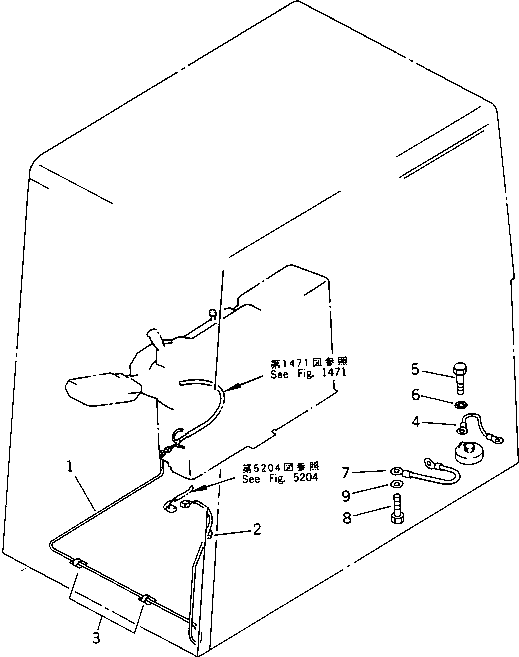 Excavators Komatsu / PC220LC-5 S/N 35001-UP(pc220lcc) / WIRING IN CAB (FOR WIPER MOTOR AND GROUND CONNECTION)            (FOR WRIST CONTROL)(#35001-36613)(030320 : 1491)