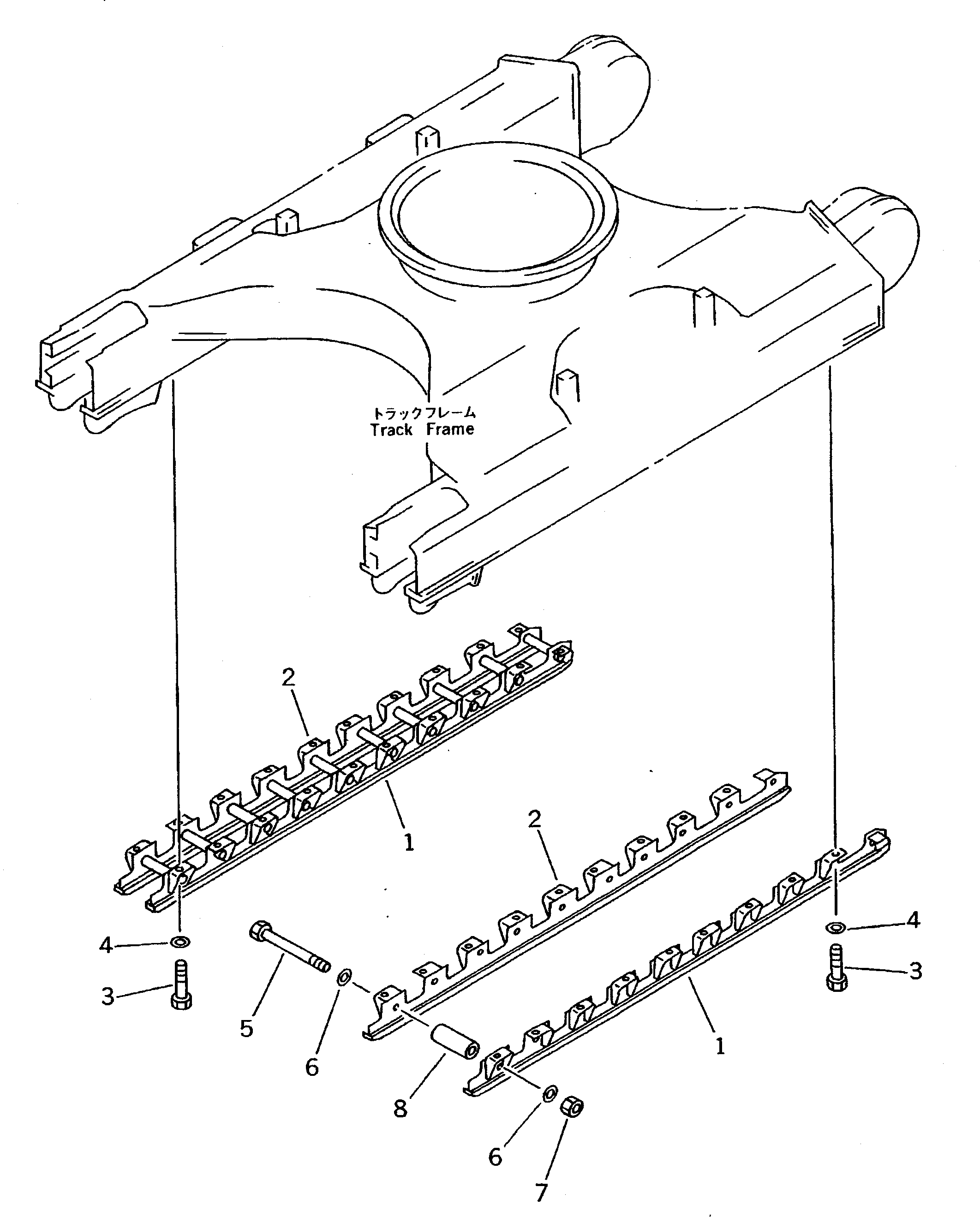 Excavators Komatsu / PC220LC-5 S/N 35001-UP(pc220lcc) / TRACK ROLLER FULL GUARD(#36614-)(090070 : 3095)