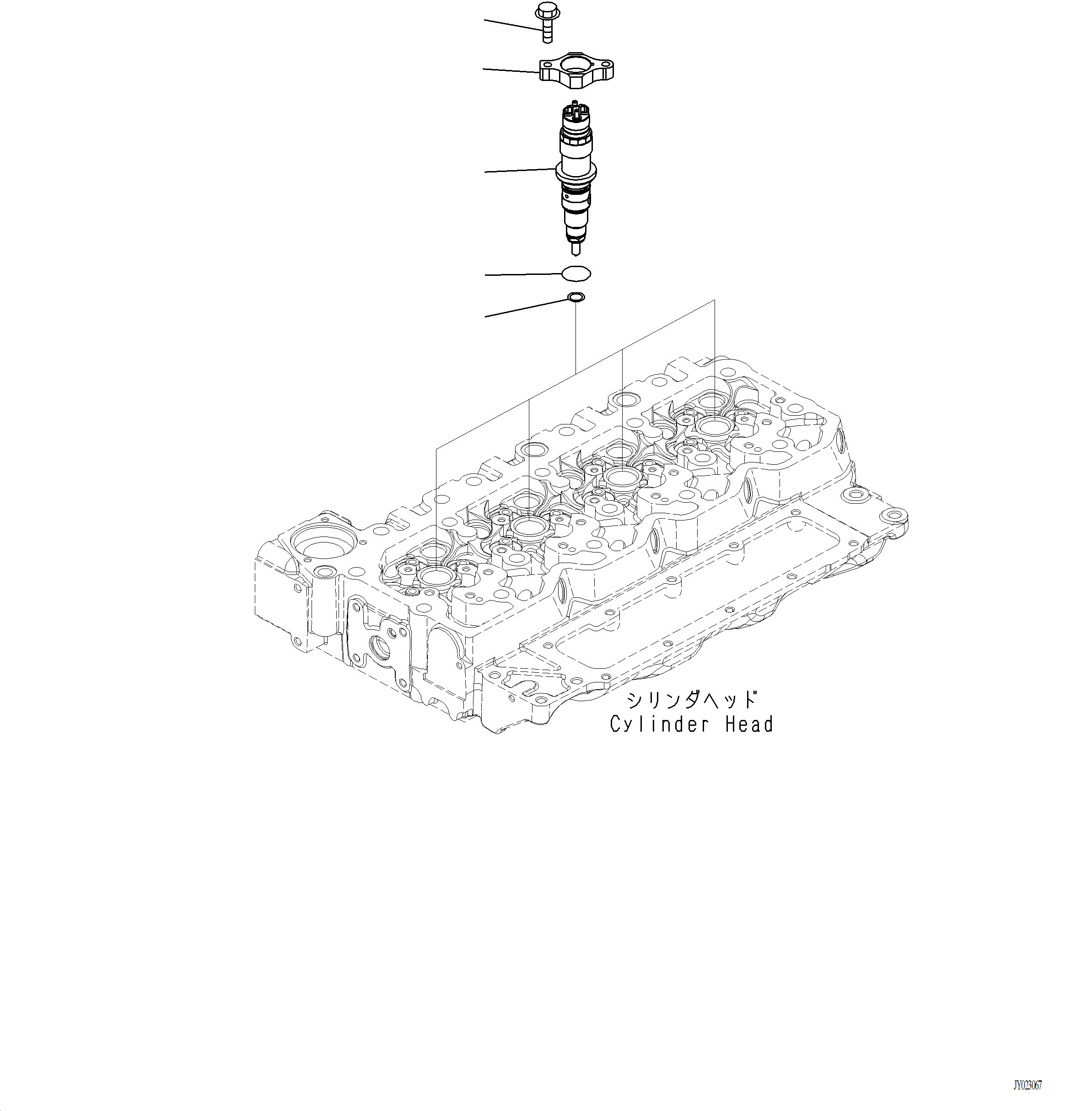 Komatsu parts book diagram for PC220LCi-12 S/N A15001: A4219-001001 FUEL INJECTOR
