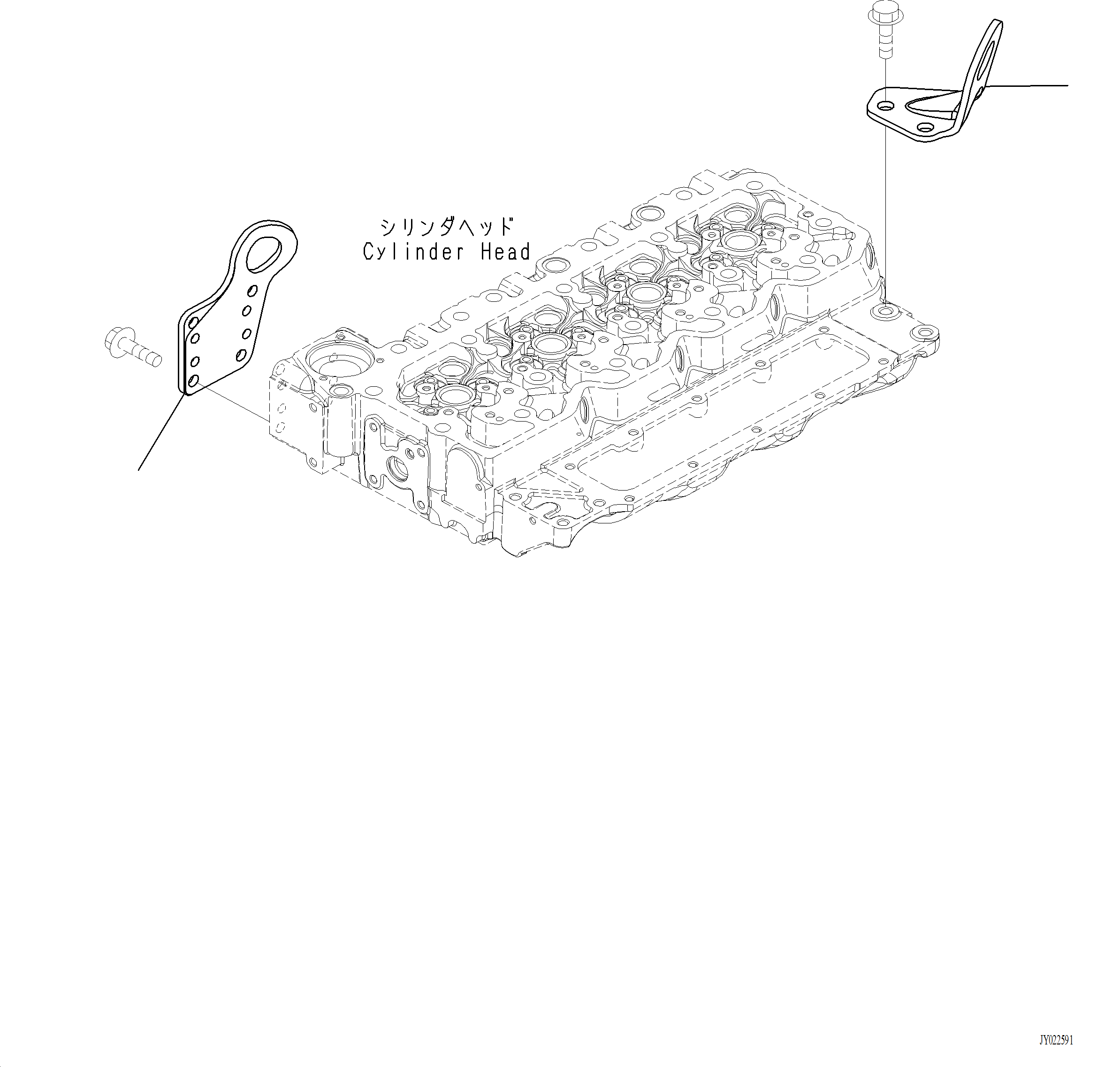 Komatsu parts book diagram for PC220LCi-12 S/N A15001: ALA00-001001 LIFTING BRACKET