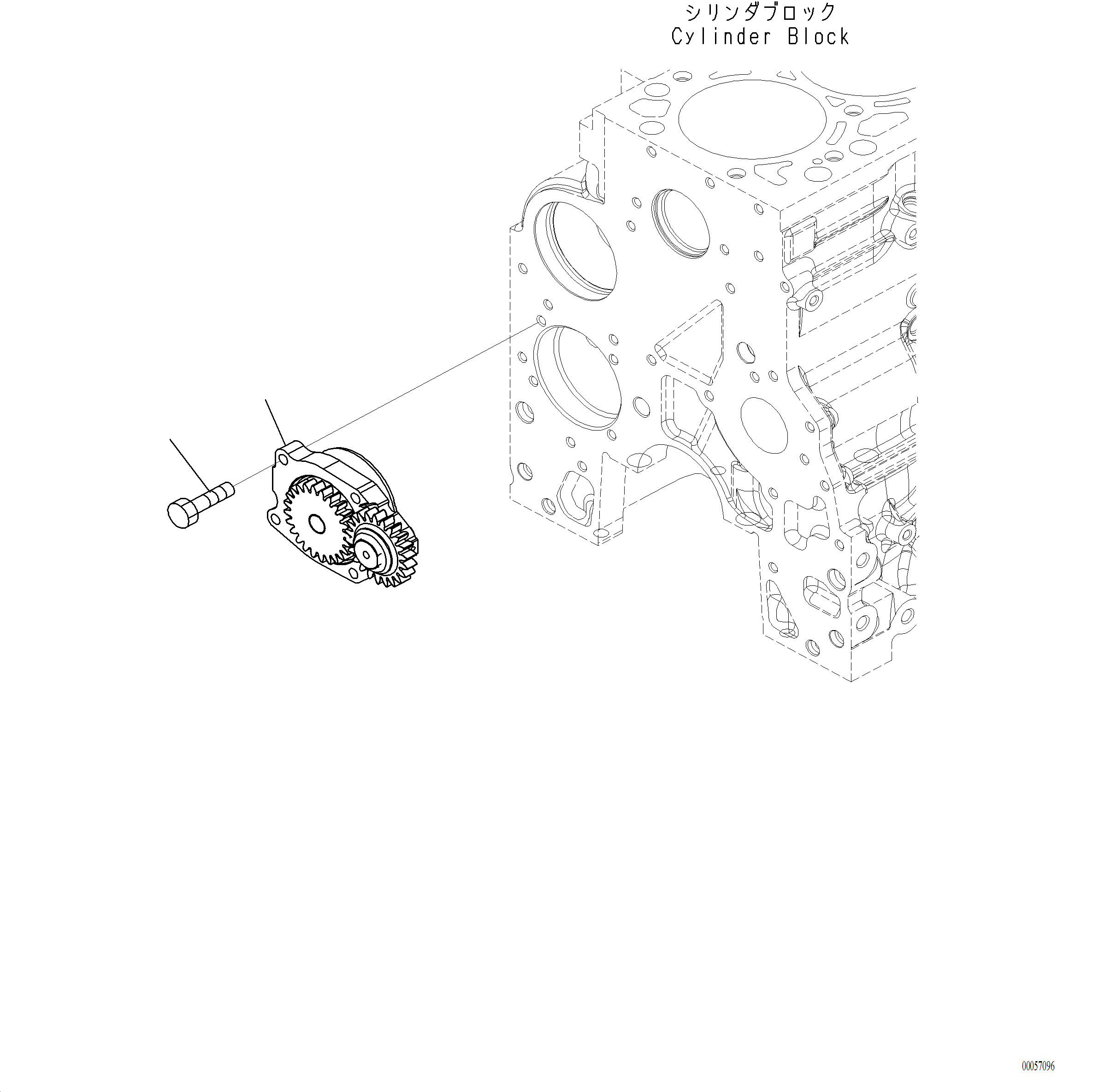Komatsu parts book diagram for PC220LCi-12 S/N A15001: ALP00-001001 ENGINE OIL PUMP