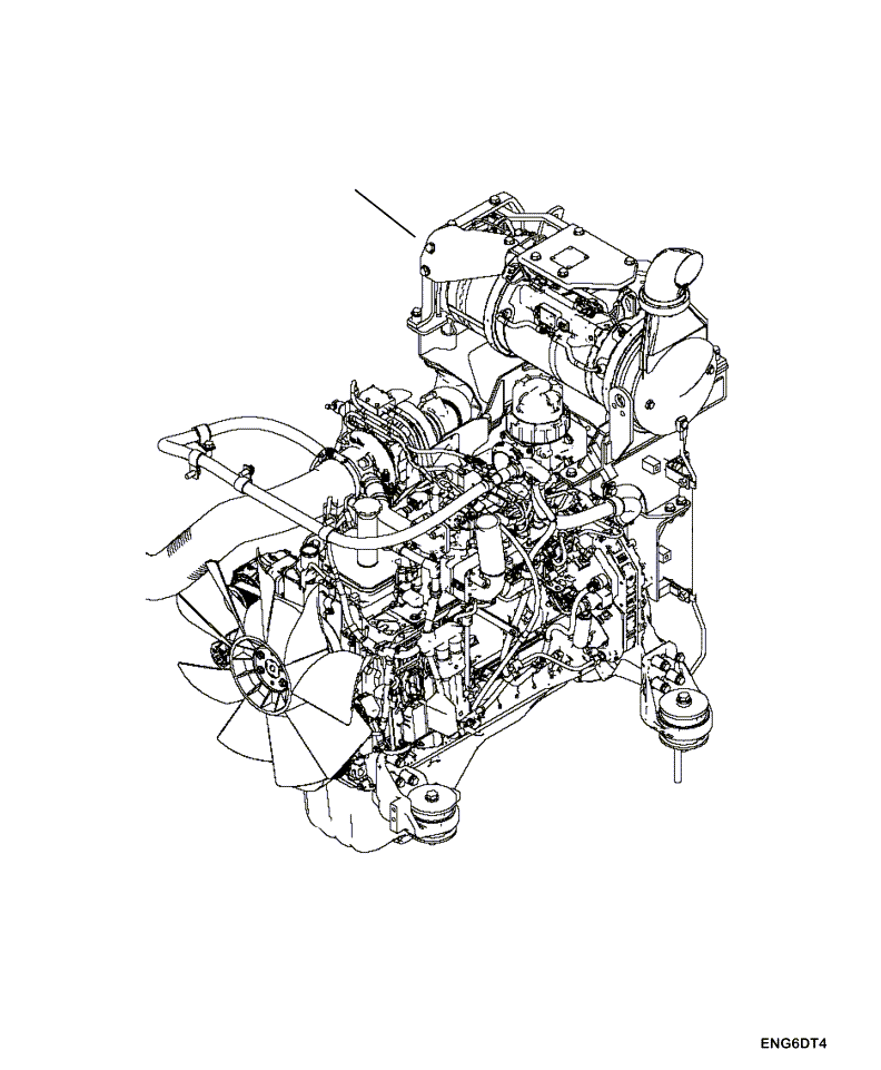 Komatsu parts book diagram for PC220LCi-12 S/N A15001: A9101-01A0 ENGINE ASSEMBLY