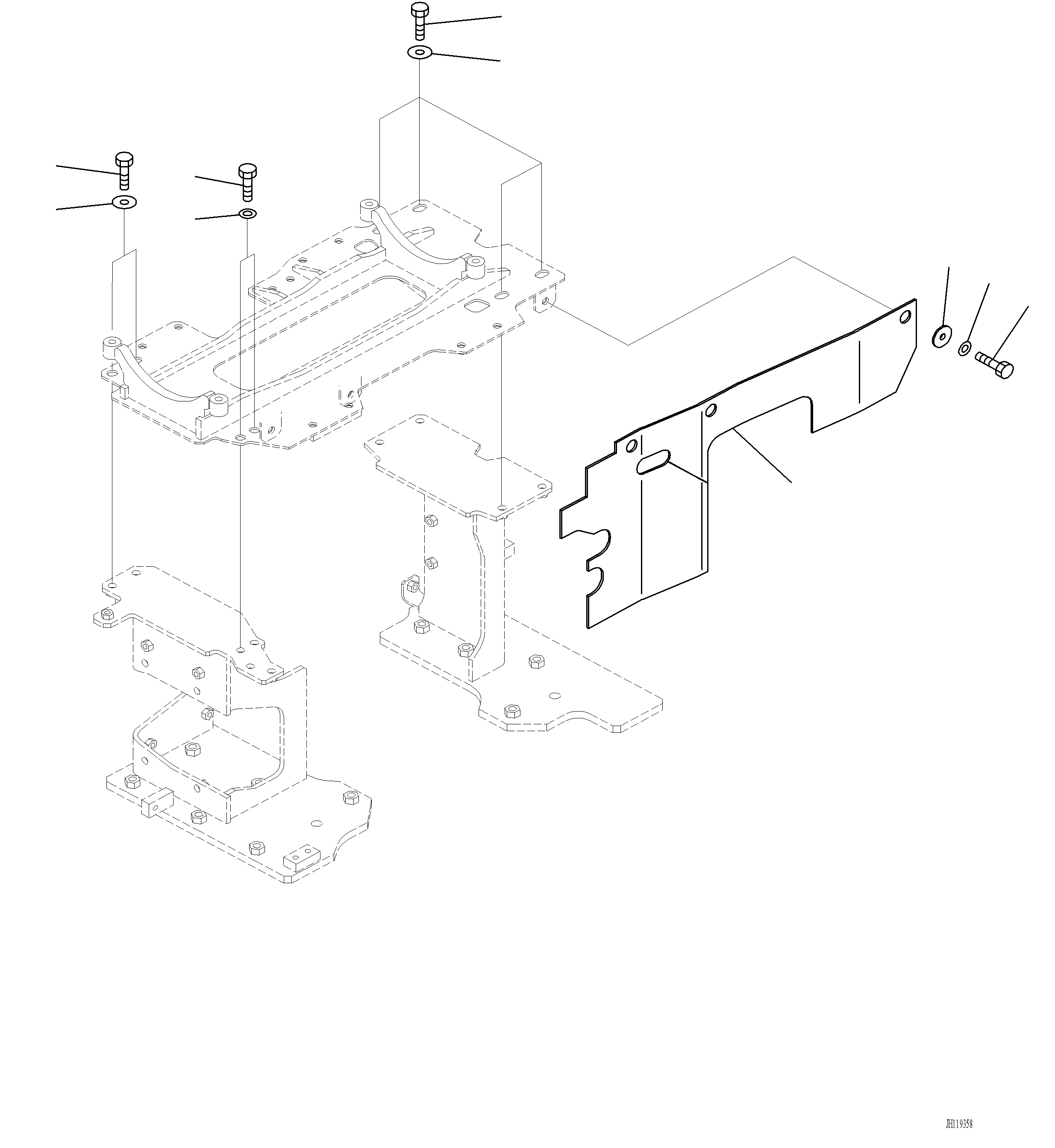 Komatsu parts book diagram for PC220LCi-12 S/N A15001: B0300-001005 EXHAUST PIPE RUBBER