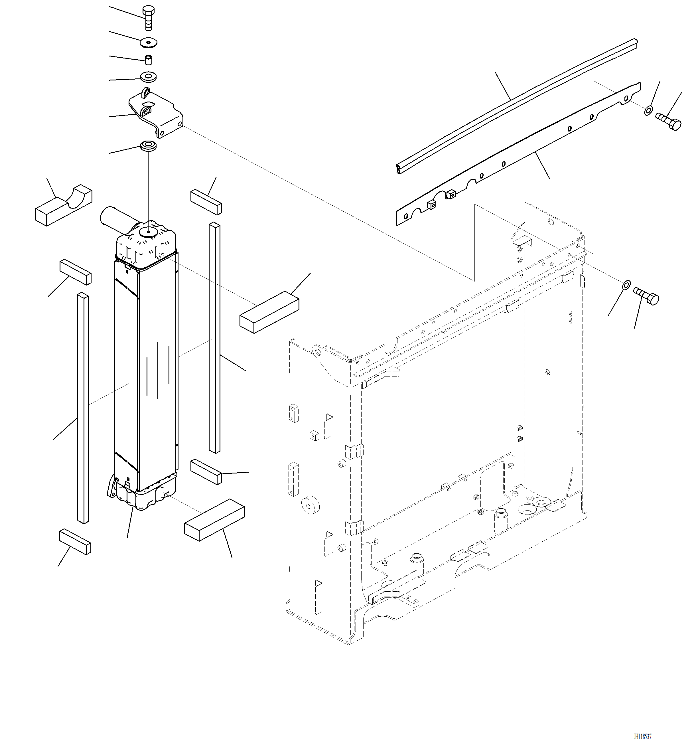 Komatsu parts book diagram for PC220LCi-12 S/N A15001: C0100-001003 COOLING SYSTEM AFTERCOOLER AND SEAL