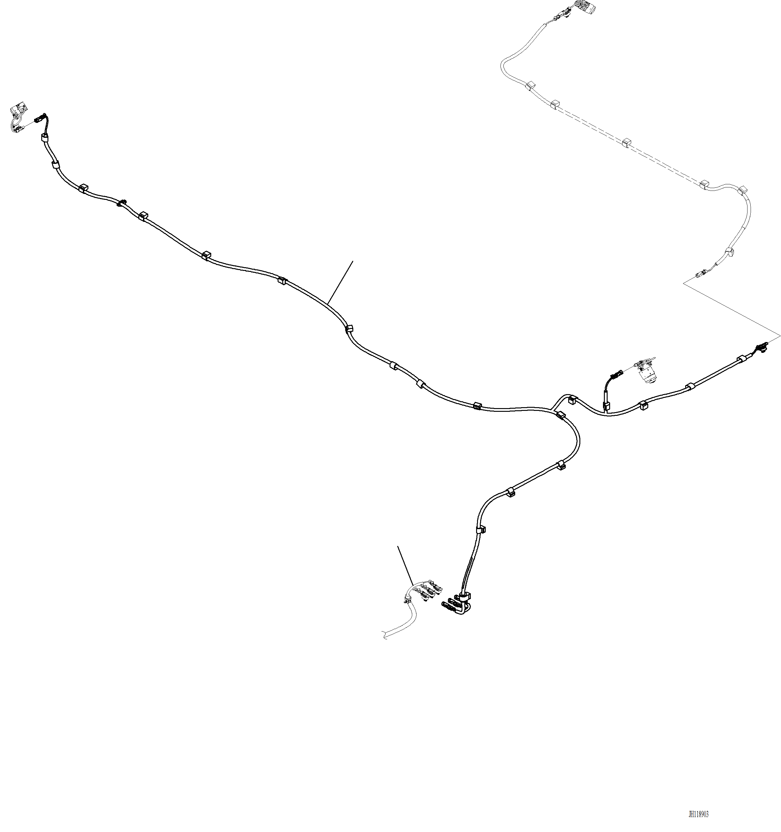 Komatsu parts book diagram for PC220LCi-12 S/N A15001: E0450-002002 KOMVISION CAMERA WIRING HARNESS
