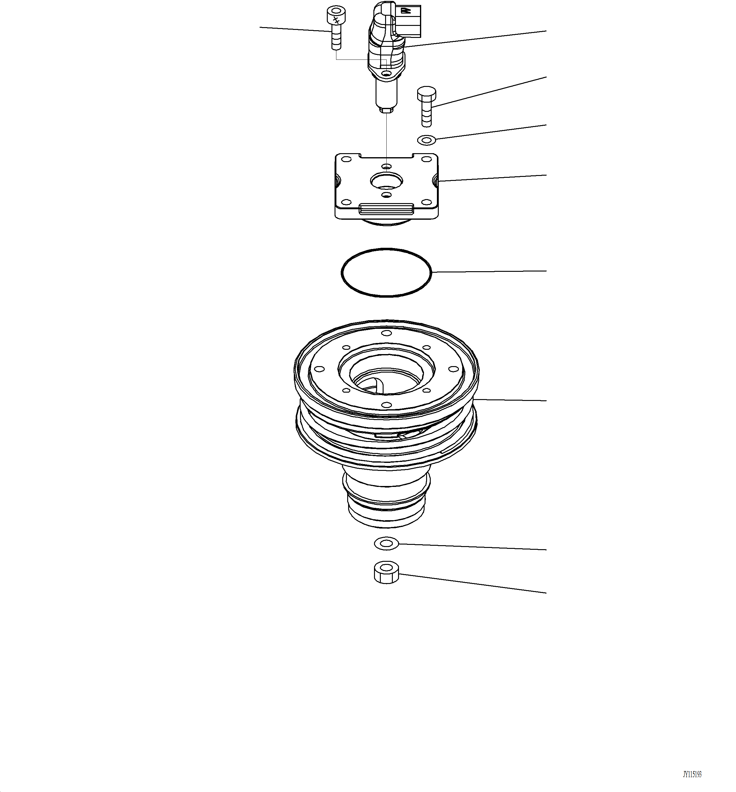 Komatsu parts book diagram for PC220LCi-12 S/N A15001: H0110-001004 HYDRAULIC TANK BYPASS VALVE