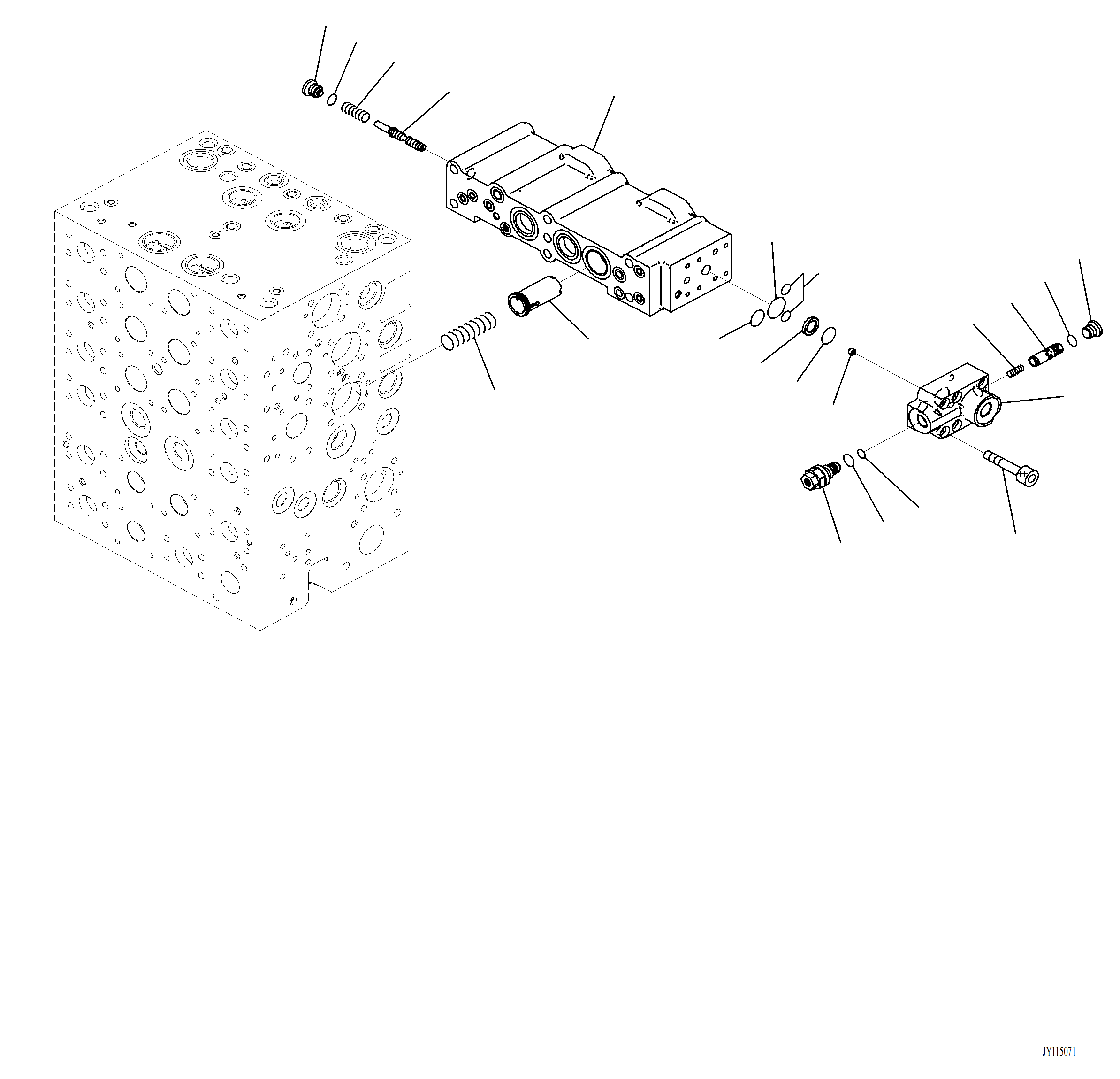 Komatsu parts book diagram for PC220LCi-12 S/N A15001: H0120-001006 CONTROL VALVE 7-ACTUATOR VALVE (6/20)