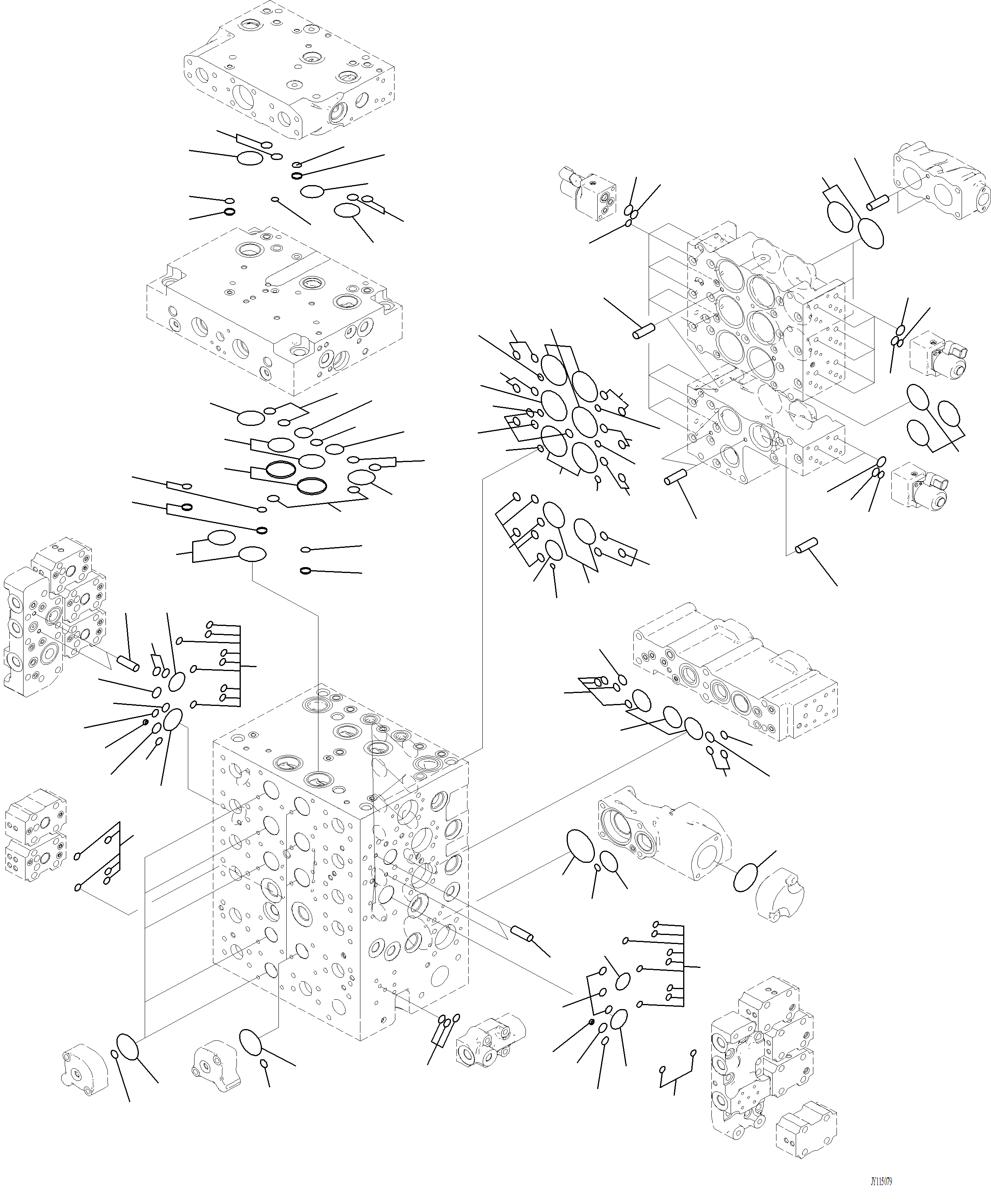 Komatsu parts book diagram for PC220LCi-12 S/N A15001: H0120-001014 CONTROL VALVE 7-ACTUATOR VALVE (14/20)