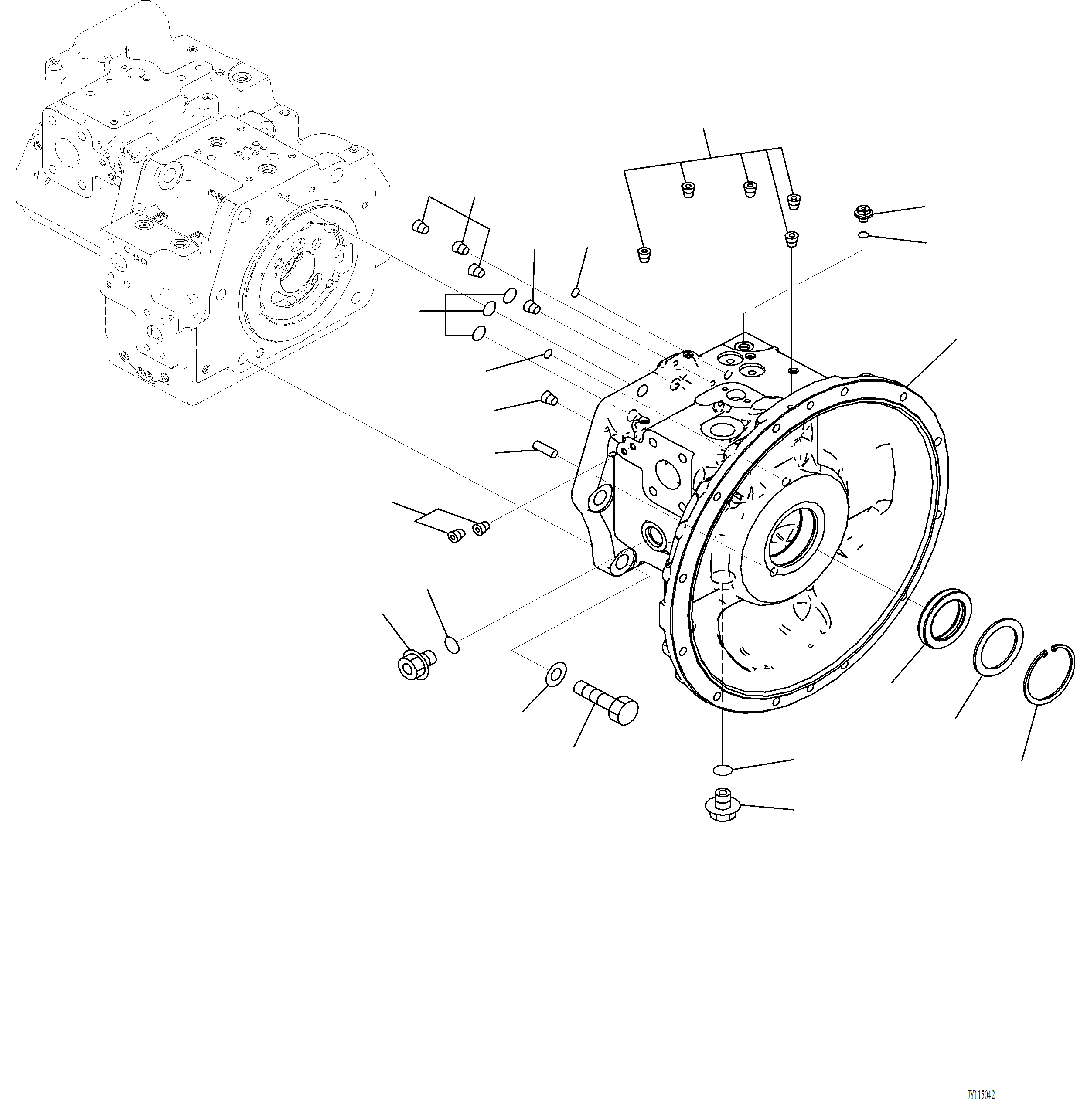 Komatsu parts book diagram for PC220LCi-12 S/N A15001: H0210-001001 HYDRAULIC PUMP PISTON PUMP (1/12)