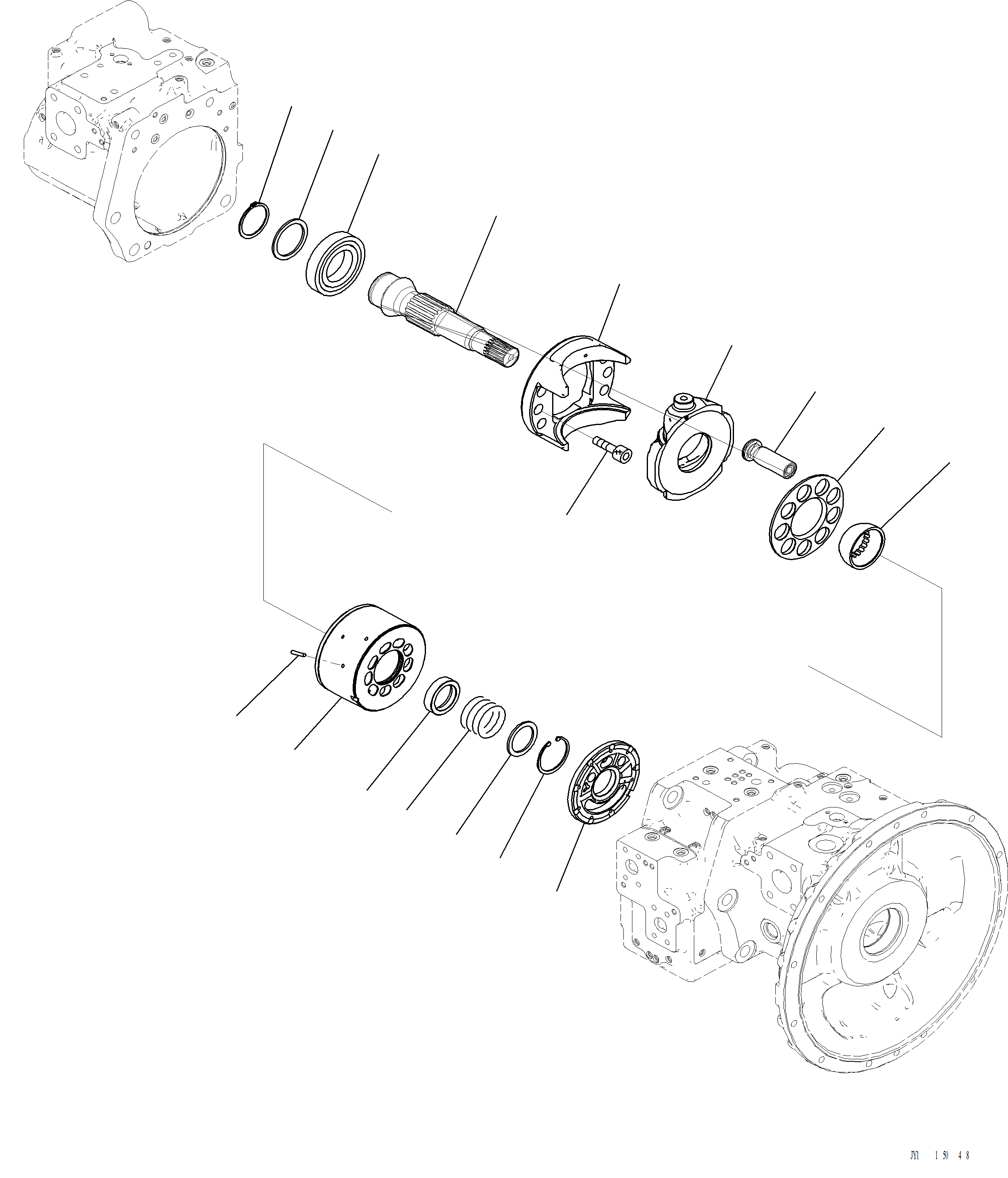 Komatsu parts book diagram for PC220LCi-12 S/N A15001: H0210-001007 HYDRAULIC PUMP PISTON PUMP (7/12)