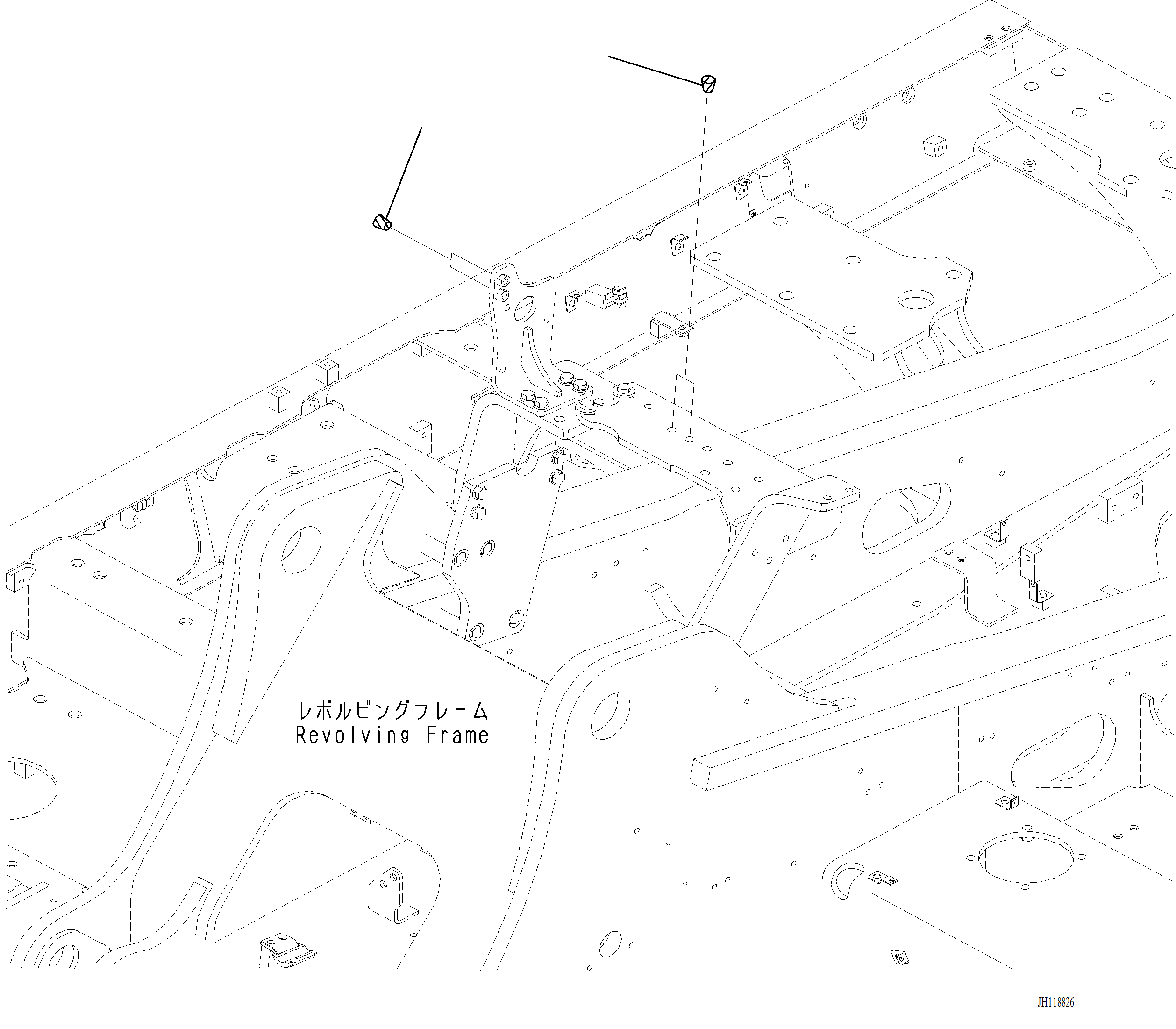 Komatsu parts book diagram for PC220LCi-12 S/N A15001: H1272-001001 PARTS FOR LESS ATTACHMENT ADDITIONAL PIPING