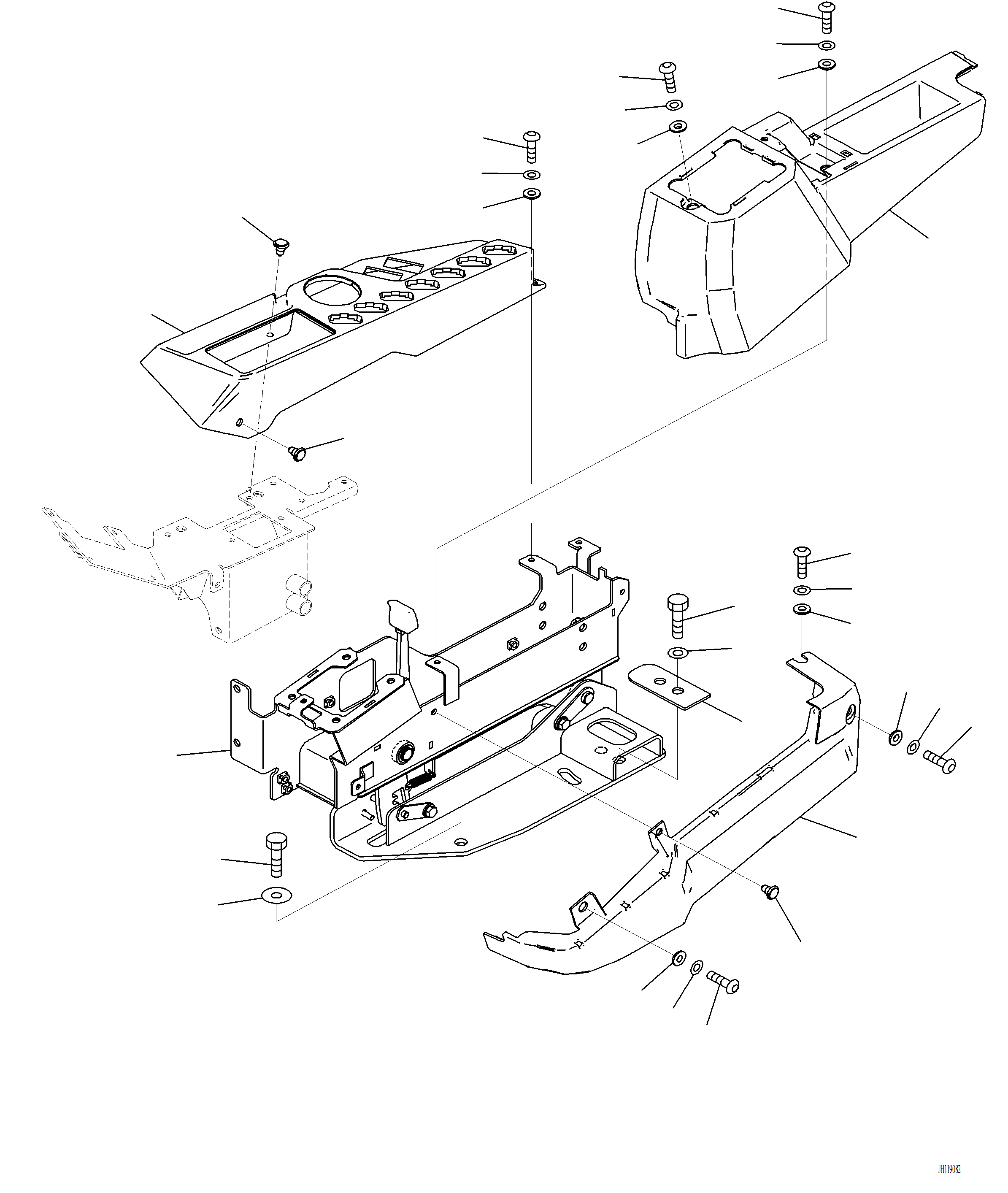 Komatsu parts book diagram for PC220LCi-12 S/N A15001: K1111-001051 CAB FLOOR, CONSOLE, R.H. (1/2)