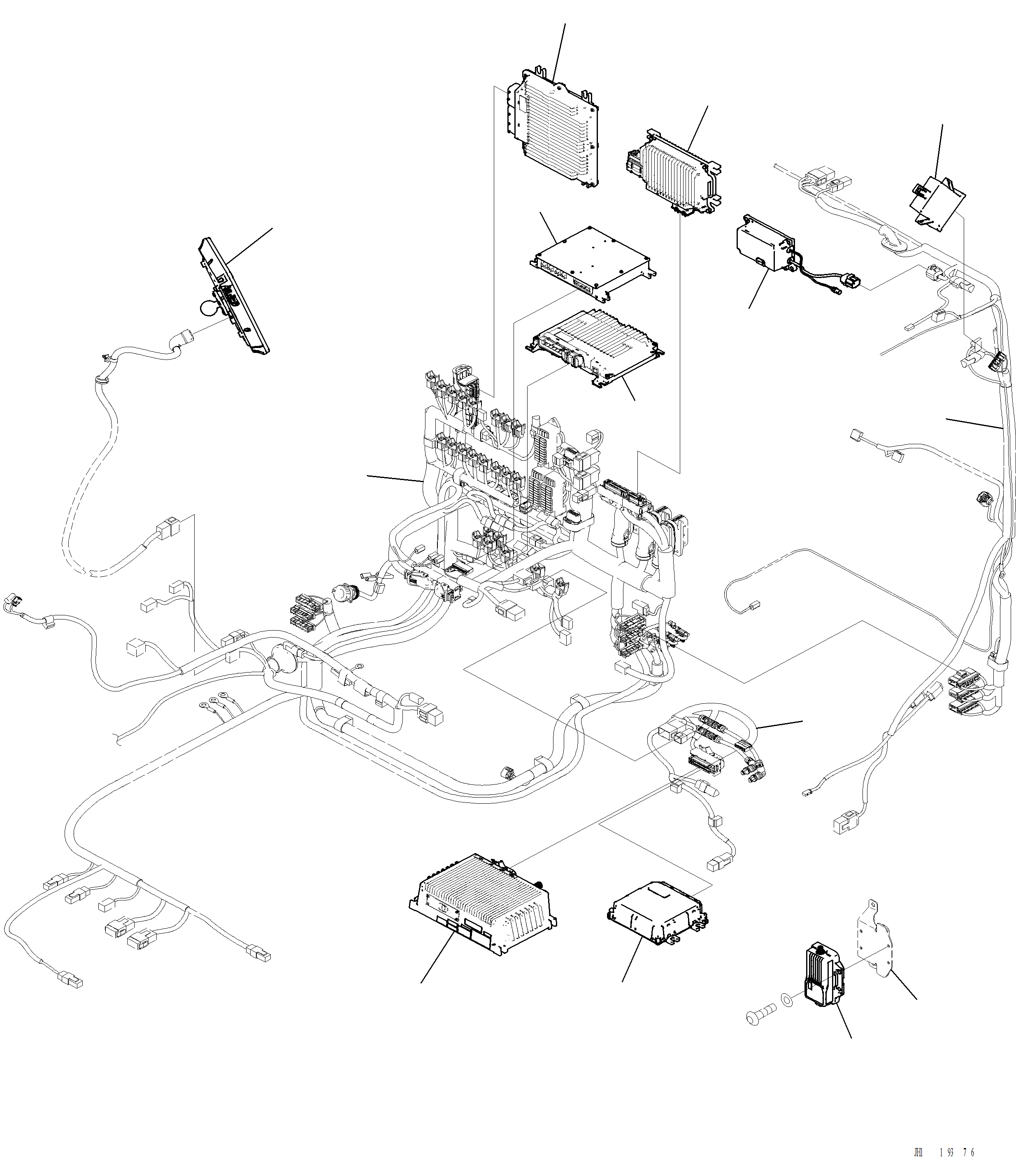 Komatsu parts book diagram for PC220LCi-12 S/N A15001: K1240-001001 CONTROLLER (1/2)