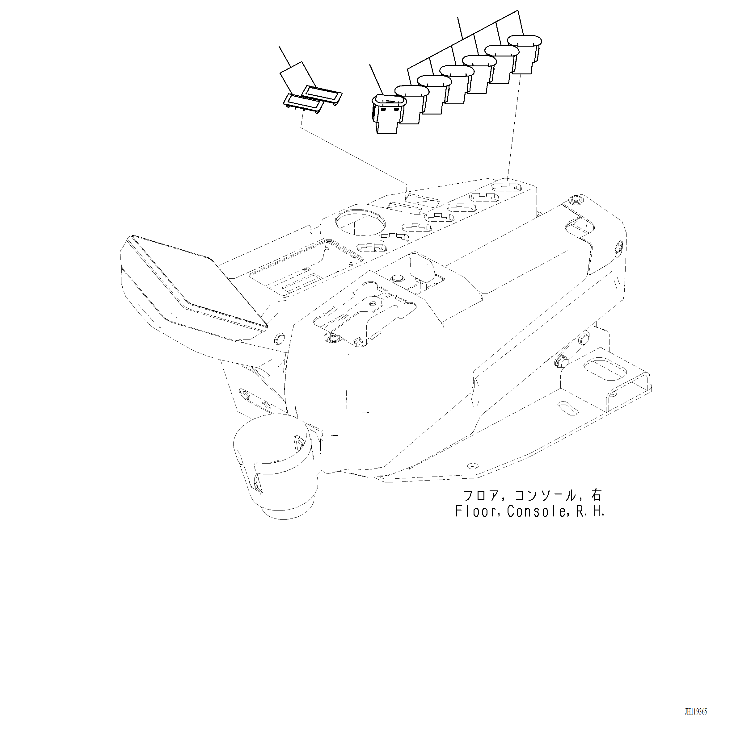 Komatsu parts book diagram for PC220LCi-12 S/N A15001: K1251-001001 SWITCH