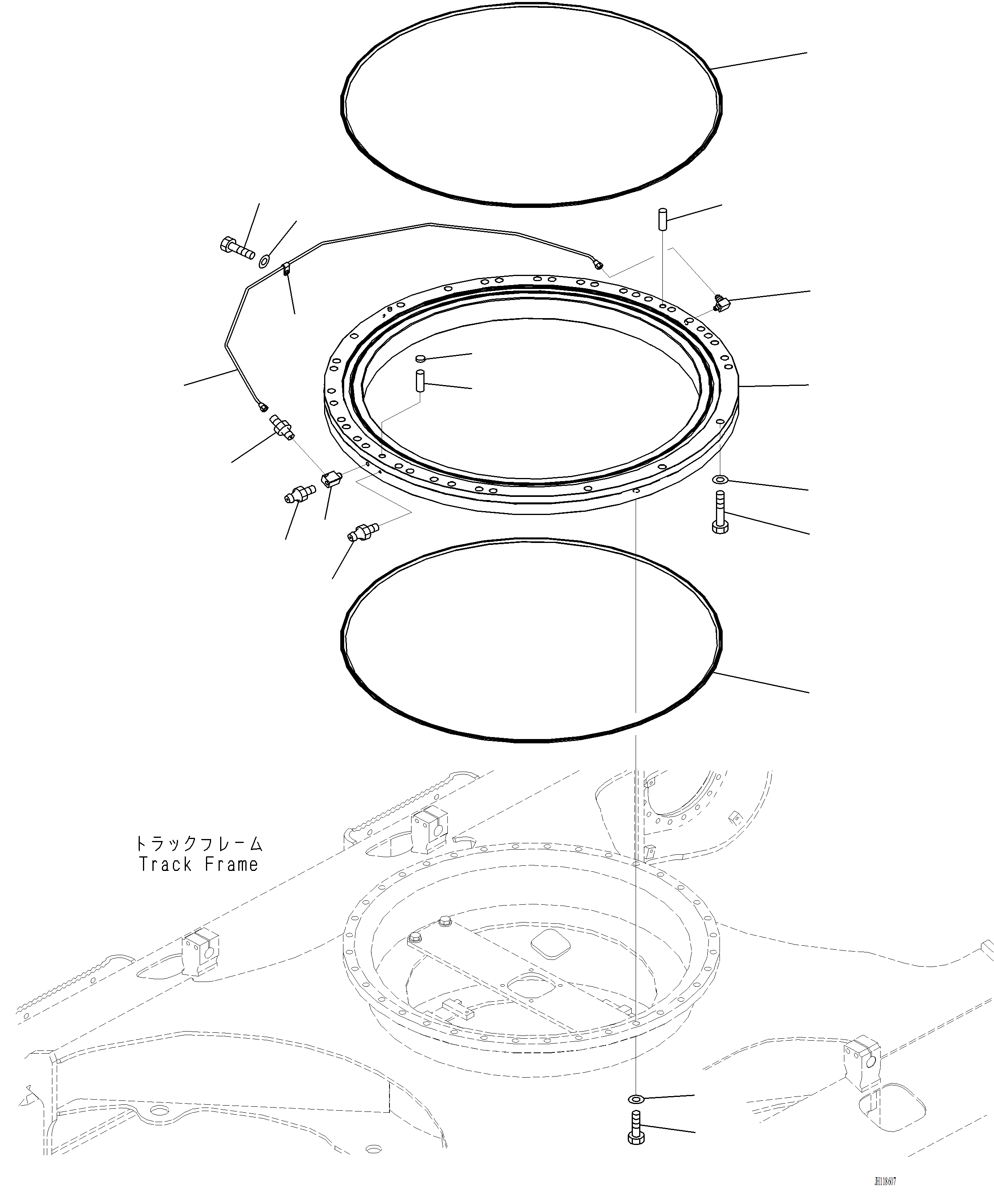 Komatsu parts book diagram for PC220LCi-12 S/N A15001: N1110-001001 SWING CIRCLE
