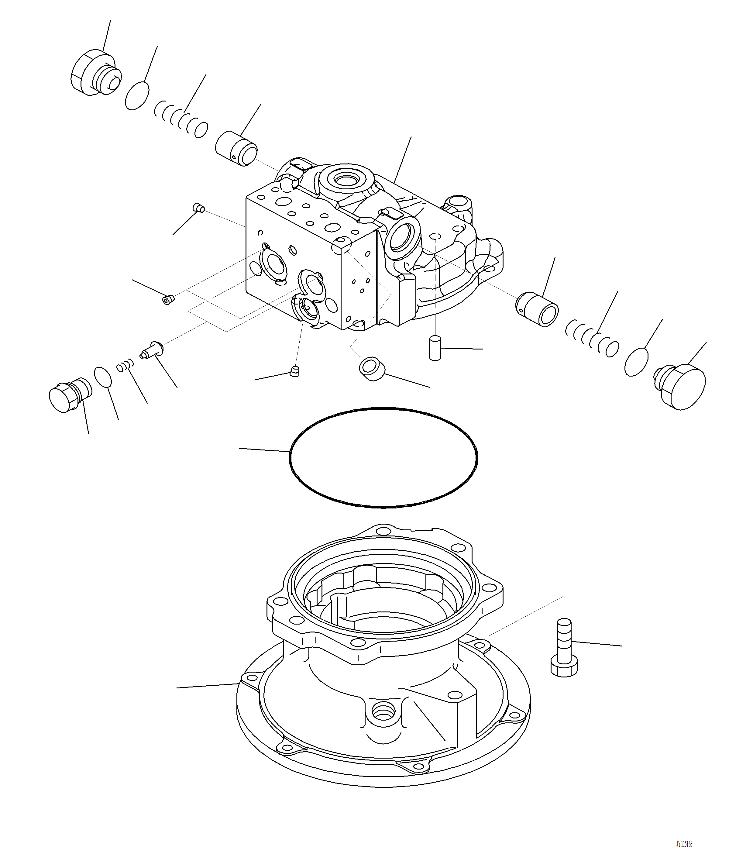 Komatsu parts book diagram for PC220LCi-12 S/N A15001: N1210-001001 SWING MACHINERY AND MOTOR INNER PARTS, SWING MOTOR (1/3)