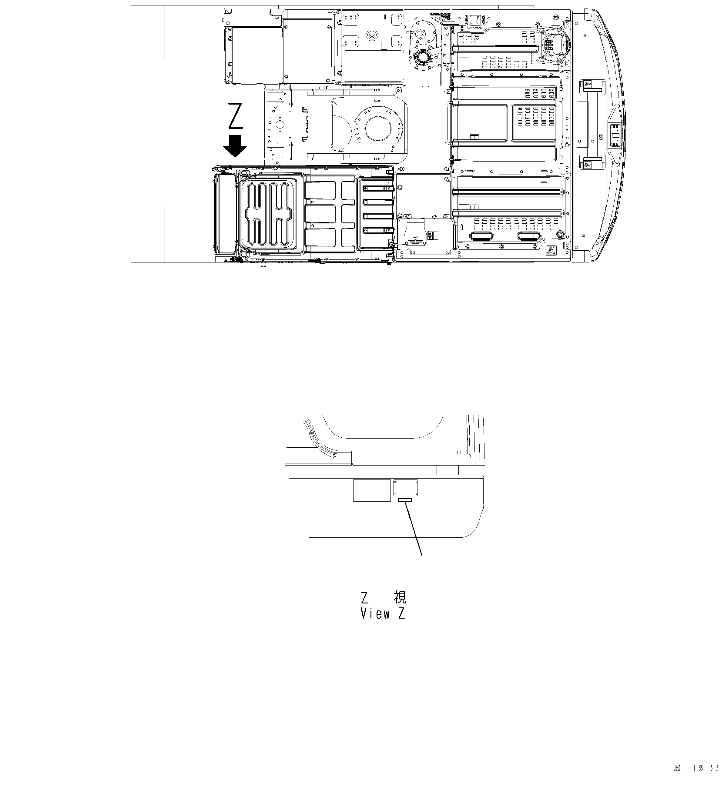 Komatsu parts book diagram for PC220LCi-12 S/N A15001: U0211-001001 ELECTRO-MAGNETIC COMPATIBILITY PLATE