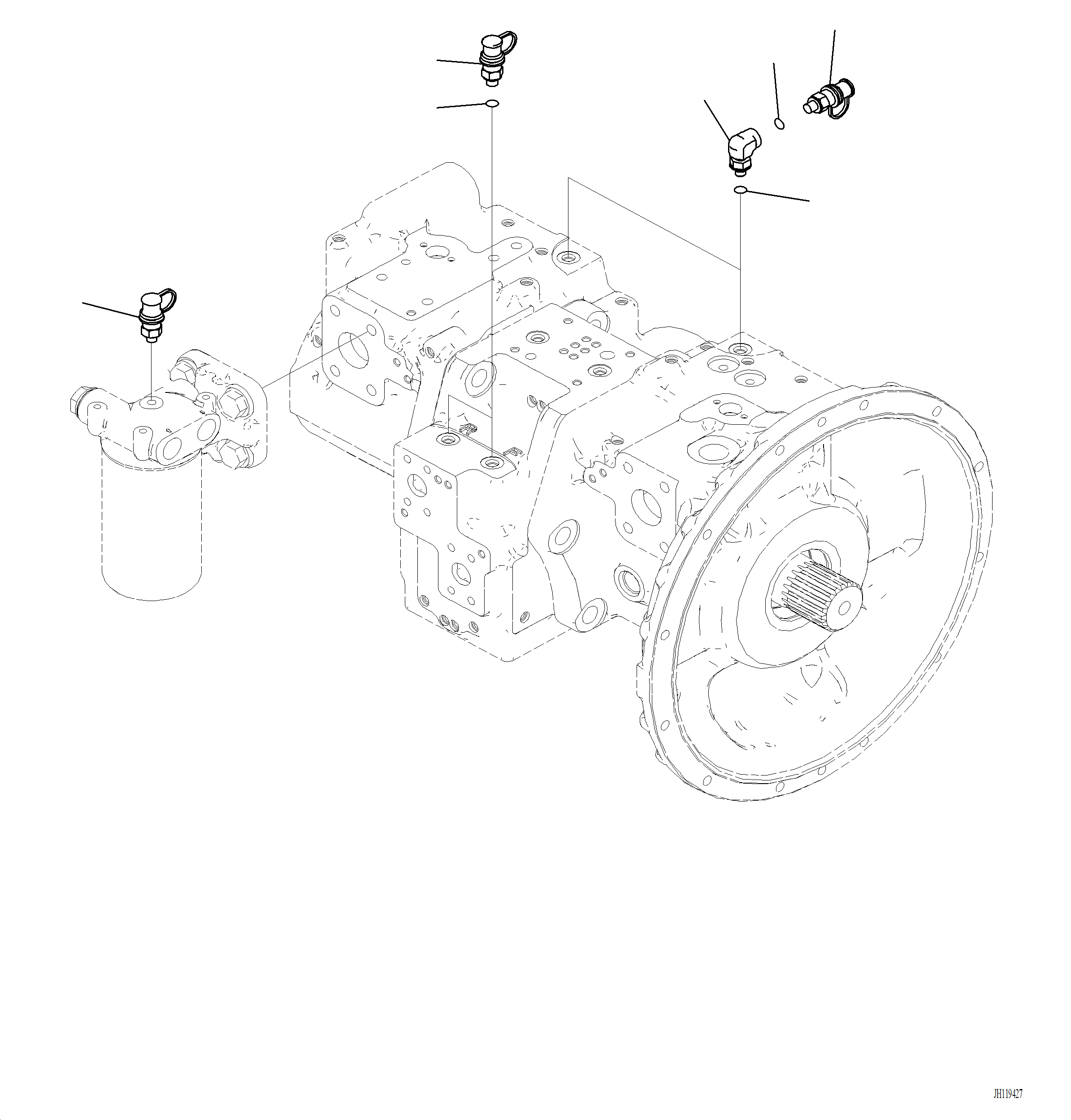 Komatsu parts book diagram for PC220LCi-12 S/N A15001: W0111-001001 PREVENTIVE MAINTENANCE SERVICE CONNECTORS