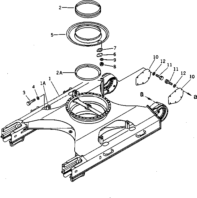 Excavators Komatsu / PC220LC-5 S/N 35001-UP(pc220lcr) / TRACK FRAME (WITH UNDER COVER)(#36614-)(090040 : 3013)