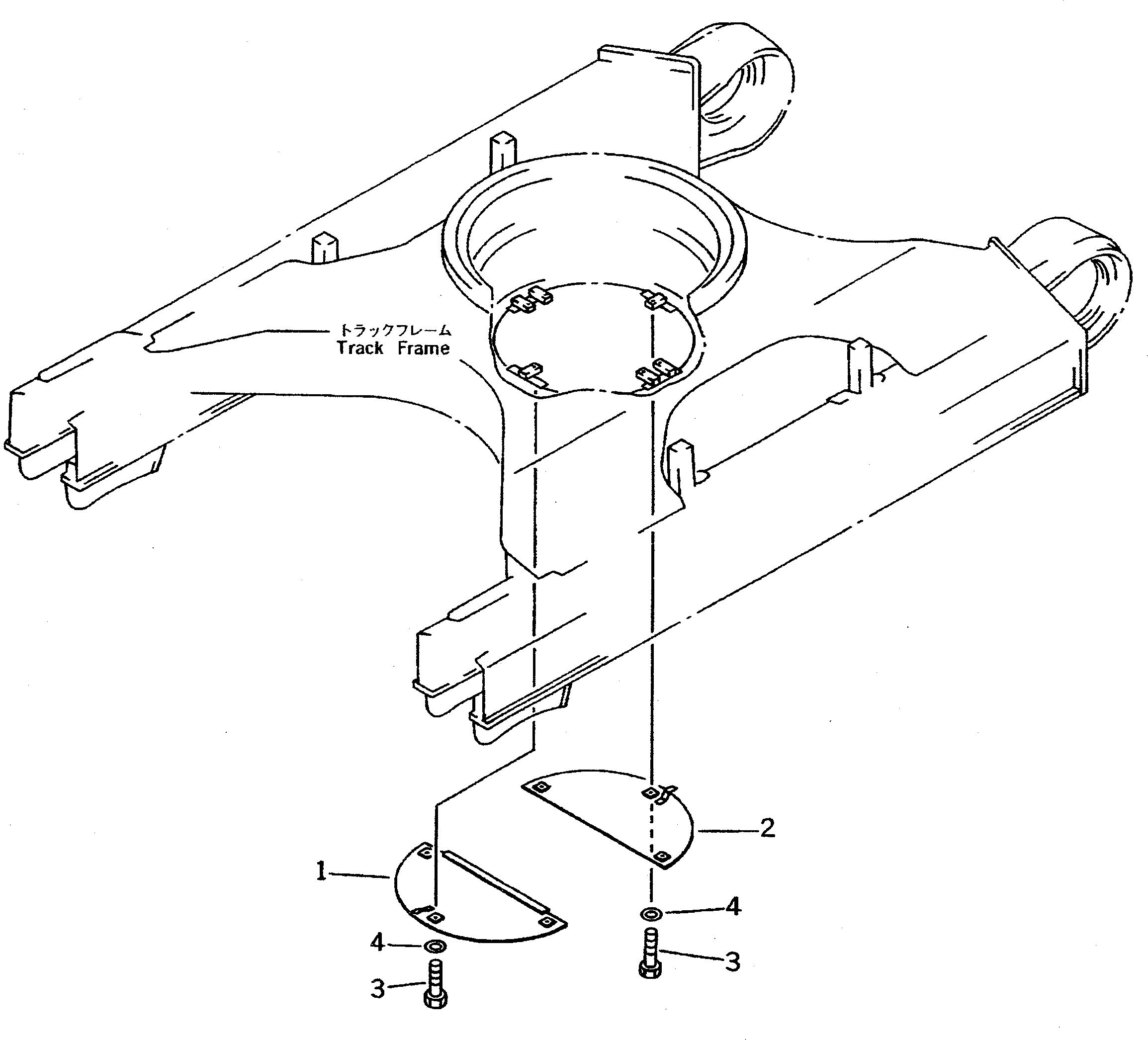 Excavators Komatsu / PC220LC-5 S/N 35001-UP(pc220lcr) / UNDER COVER (FOR CENTER FRAME)(090050 : 3061)