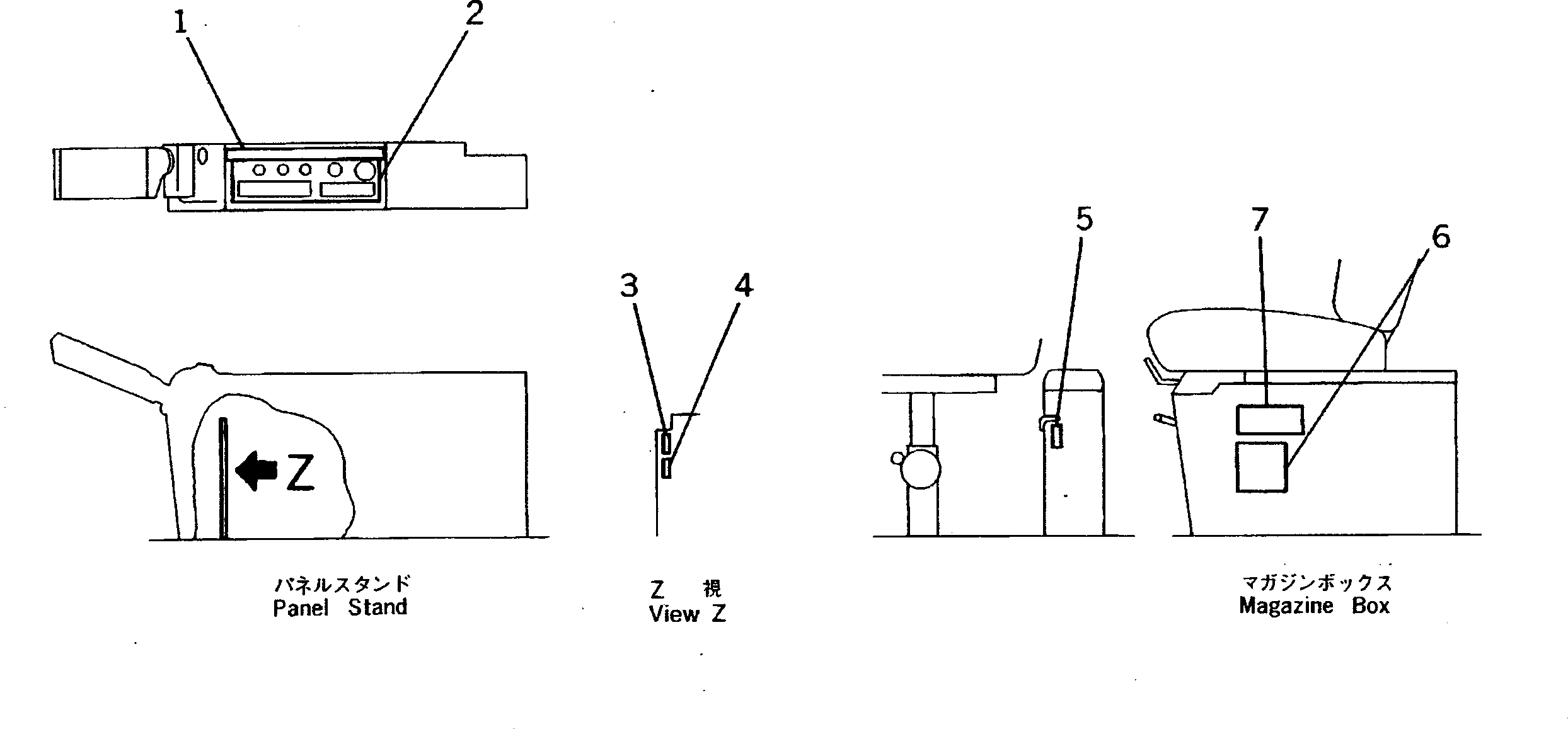 Excavators Komatsu / PC220LC-5 S/N 35001-UP(pc220lcr) / MARKS AND PLATES (PANEL AND CONTROL STAND) (FOR LONG LEVER       CONTROL) (JAPANESE)(#36614-)(240050 : 9071A)