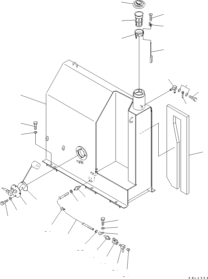 Excavators Komatsu / PC228USLC-2 S/N 15001-UP (For U.S.A.)(pc228u0c) / FUEL TANK (USA)(090010 : D0100-01A1)
