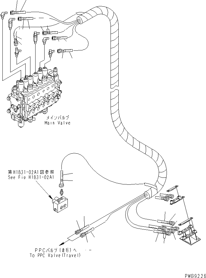 Excavators Komatsu / PC228USLC-1 S/N 11001-UP(pc228u0r) / PPC MAIN LINE (VALVE PPC) (VALVE UPPER LINE) (FOR MONO BOOM)(150460 : H1840-01A2A)