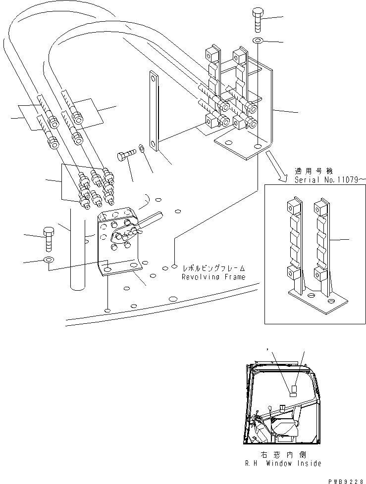Excavators Komatsu / PC228USLC-1 S/N 11001-UP(pc228u0r) / MULIT PATERN VALVE (BRACKET) (2WAY)(150560 : H1840-04A6)
