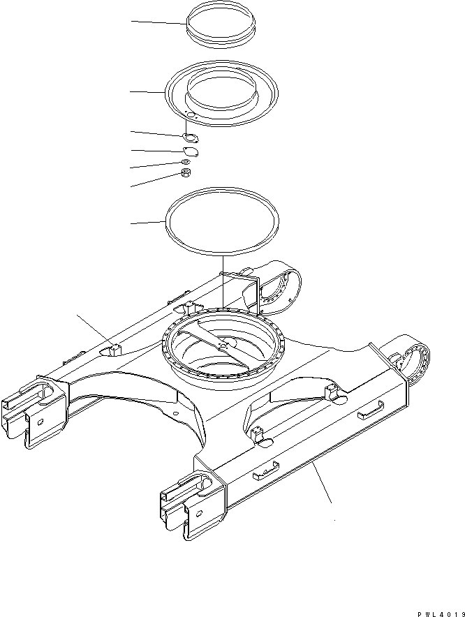 Excavators Komatsu / PC228USLC-1 S/N 11001-UP(pc228u0r) / TRACK FRAME(#11684-)(330140 : R1100-01A0B)