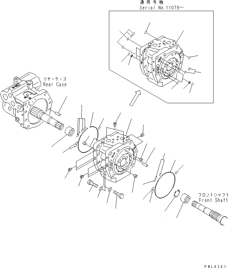 Excavators Komatsu / PC228USLC-1 S/N 11001-UP(pc228u0r) / MAIN PUMP (2/9)(480310 : Y1600-02A1)
