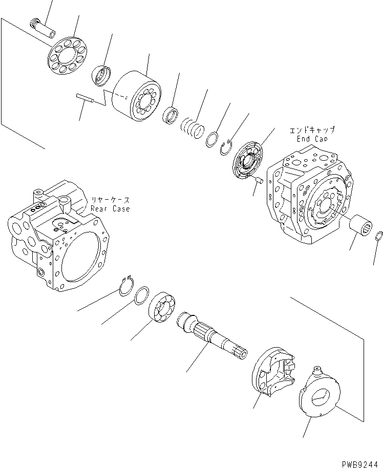 Excavators Komatsu / PC228USLC-1 S/N 11001-UP(pc228u0r) / MAIN PUMP (6/9)(480350 : Y1600-06A1)