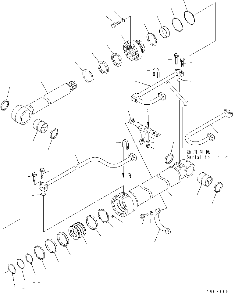 Excavators Komatsu / PC228USLC-1 S/N 11001-UP(pc228u0r) / BOOM CYLINDER(480410 : Y1620-01A2A)