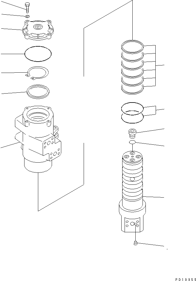 Excavators Komatsu / PC228USLC-1 S/N 11001-UP(pc228u0r) / SWIVEL JOINT(480500 : Y1627-01A0)