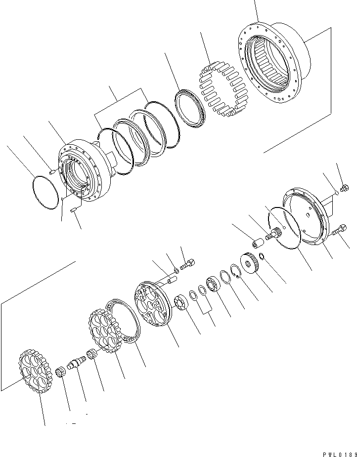 Excavators Komatsu / PC228USLC-1 S/N 11001-UP(pc228u0r) / TRAVAL MOTOR (MOTOR ASS