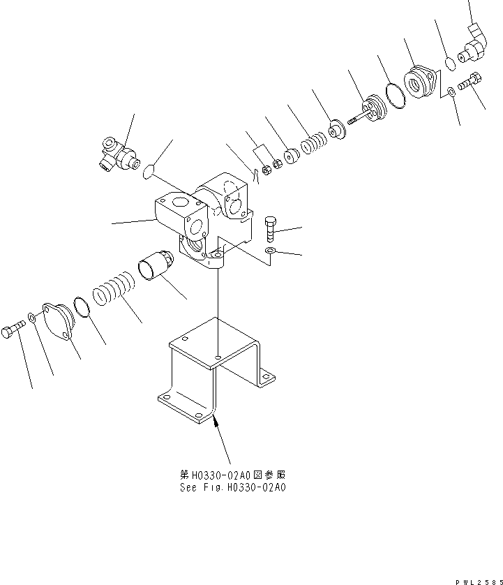 Excavators Komatsu / PC228US-2J S/N 15001-UP (For KUK / Chassis only)(pc228u1c) / RETURN LINE (BLOCK) (1 ACTUATOR)(150160 : H0330-03A1)