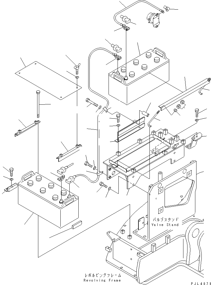 Komatsu parts book diagram for PC228USLC-2J S/N 15001-UP (For KUK / Chassis only): BATTERY (LARGE CAPACITY) (NX300)(#15500-15547)