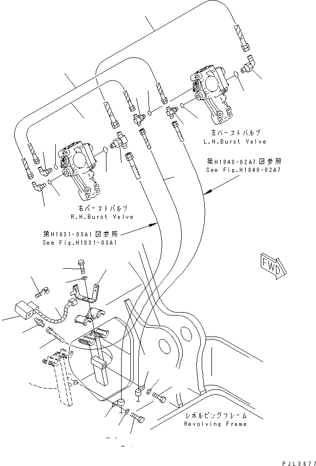 Komatsu parts book diagram for PC228USLC-2J S/N 15001-UP (For KUK / Chassis only): BURST VALVE (FOR BOOM CYLINDER)(#15321-)
