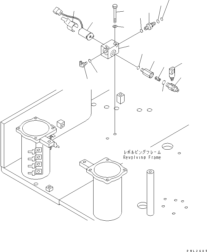 Komatsu parts book diagram for PC228USLC-2J S/N 15001-UP (For KUK / Chassis only): SOLENOID VALVE (VALVE) (TRAVEL AND GRADES RELIEF)