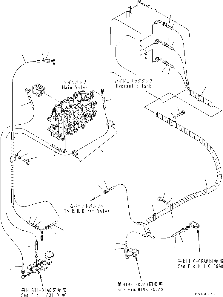 Komatsu parts book diagram for PC228USLC-2J S/N 15001-UP (For KUK / Chassis only): SOLENOID VALVE (HOSE) (EU SPEC.)(#15321-)
