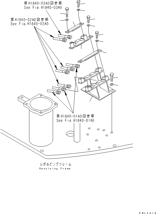 Komatsu parts book diagram for PC228USLC-2J S/N 15001-UP (For KUK / Chassis only): PPC MAIN LINE (BRACKET)