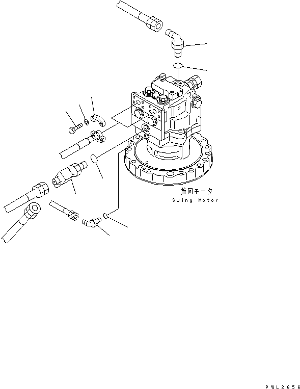 Komatsu parts book diagram for PC228USLC-2J S/N 15001-UP (For KUK / Chassis only): SWING MOTOR (CONNECTING PARTS)