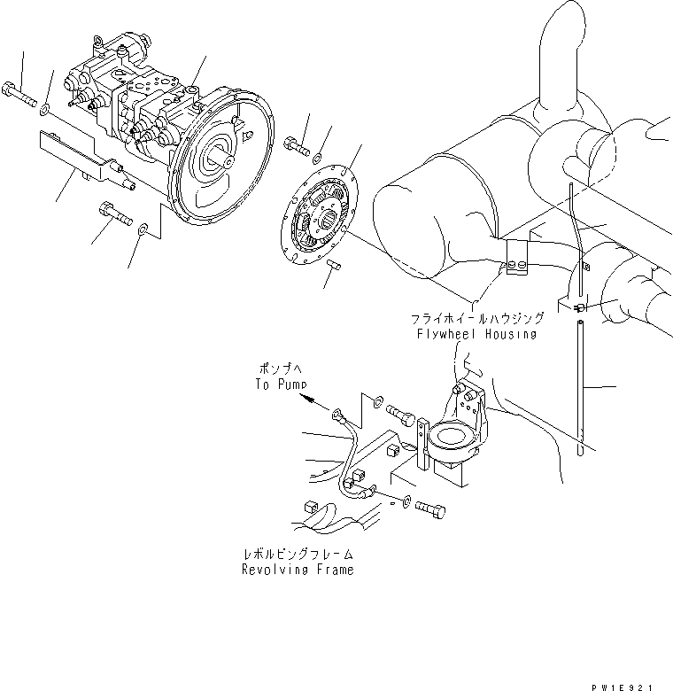 Excavators Komatsu / PC228UU-1-TN S/N 10001-UP(pc228u2r) / DAMPER AND PUMP(#10589-)(030020 : B0000-01A2)
