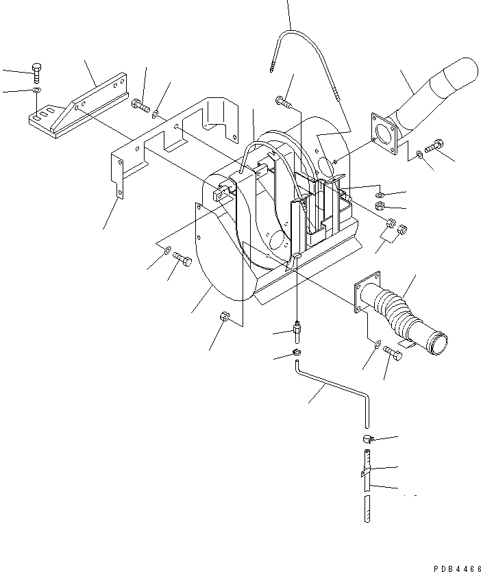 Excavators Komatsu / PC228UU-1-TN S/N 10001-UP(pc228u2r) / CERAMIC MUFFLER (TUNNEL SPEC.)(#10001-10021)(030070 : B0300-01A0)