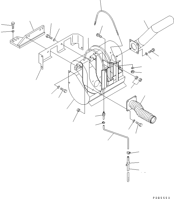 Excavators Komatsu / PC228UU-1-TN S/N 10001-UP(pc228u2r) / CERAMIC MUFFLER (TUNNEL SPEC.)(#10022-10127)(030080 : B0300-01A0A)