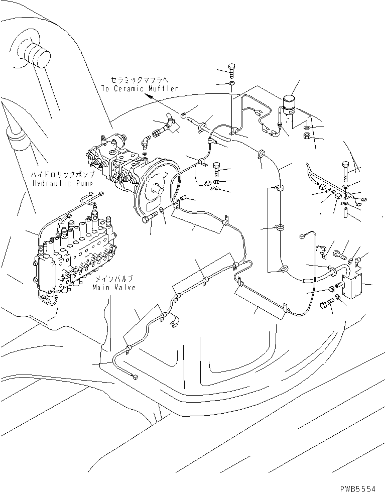 Excavators Komatsu / PC228UU-1-TN S/N 10001-UP(pc228u2r) / CERAMIC MUFFLER(#10128-10573)(030120 : B0300-02A0B)